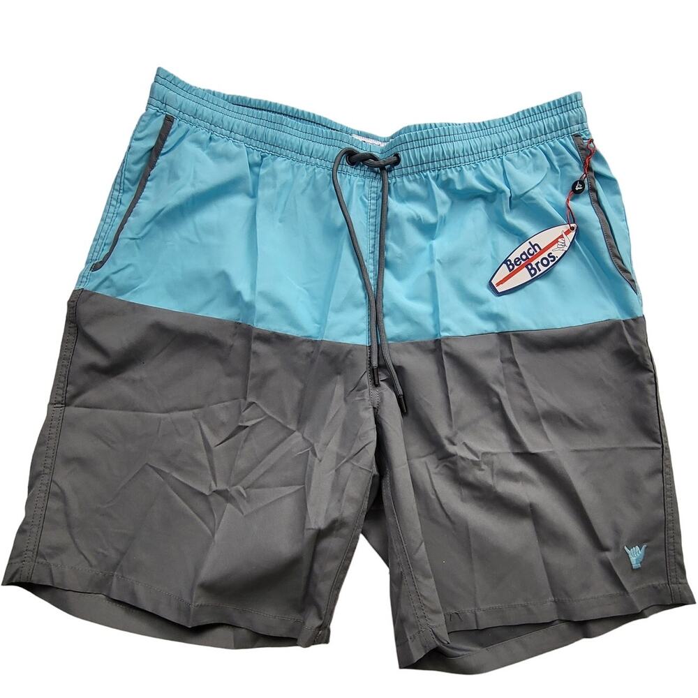 Beach Bros. Color Block Board Shorts Men's Swim Trunks, Size XXL, NWT